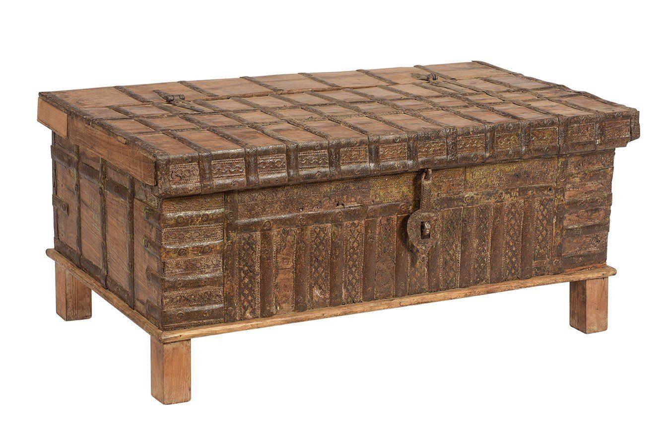 daslagerhaus living Bauernschrank Holztruhe Vintage natur