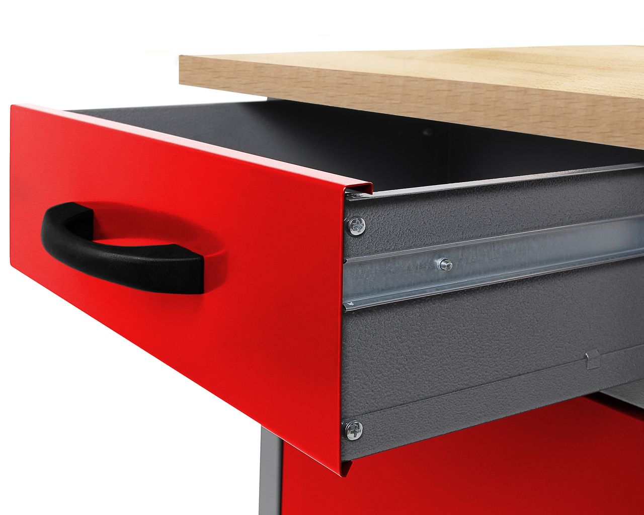 Ondis24 Werkstatt Set Werner 120 cm 1 Schrank LED rot
