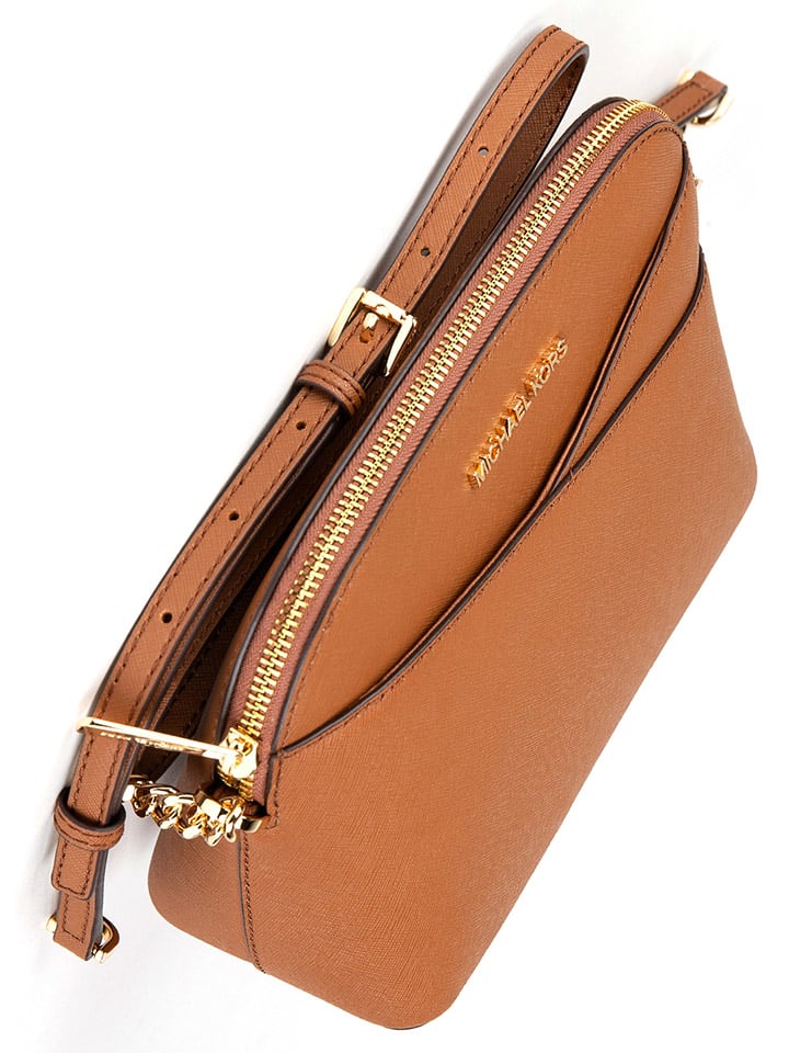 Michael Kors Leder-Umhängetasche in Hellbraun - (B)21 x (H)17 x (T)9 cm günstig kaufen onesize