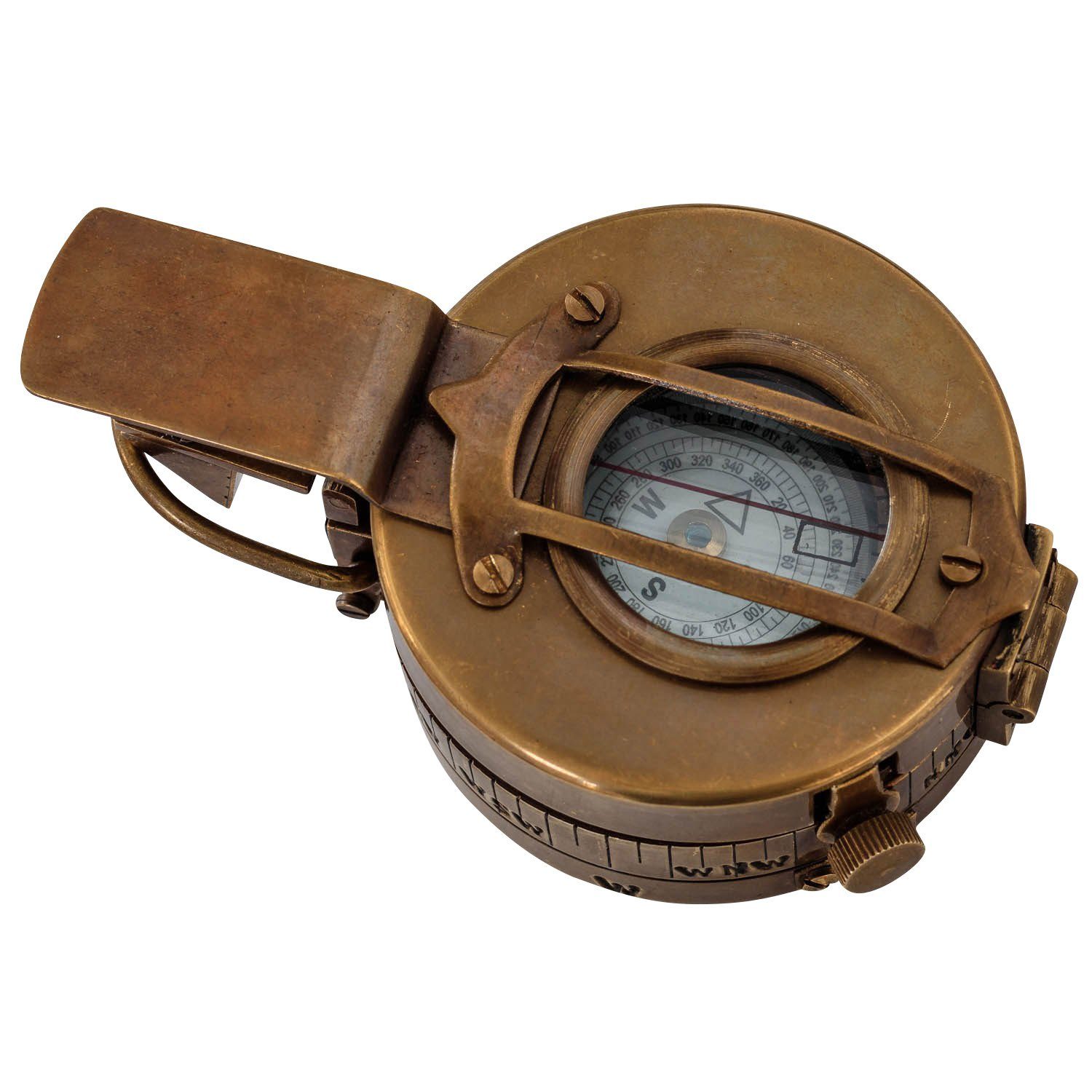 Aubaho Kompass Kompass Maritim Schiff Replik Navigation Glas Messing Antik-Stil - 11c