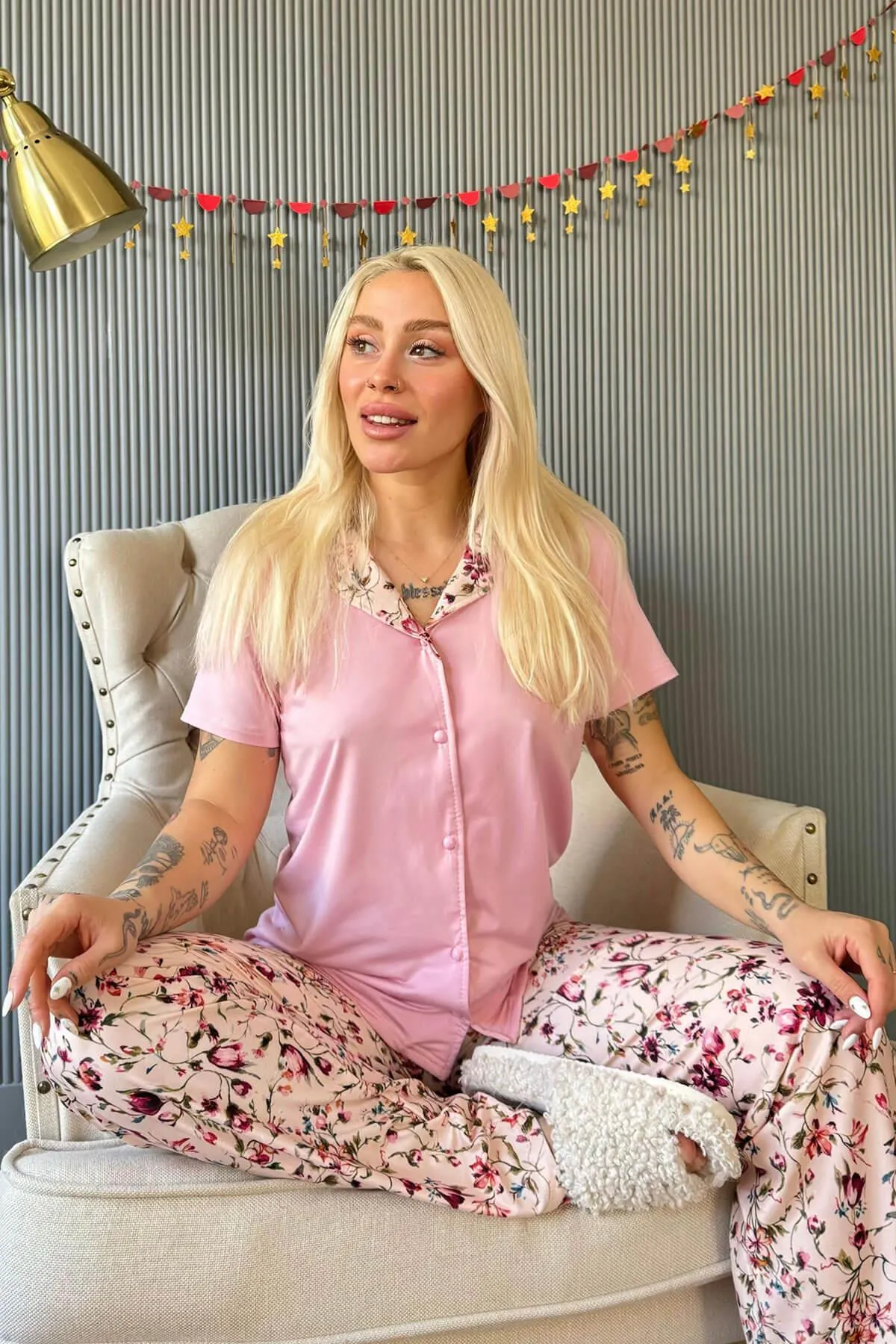 Pijamaevi  Pyjama set - Dunkelblau - Unifarben