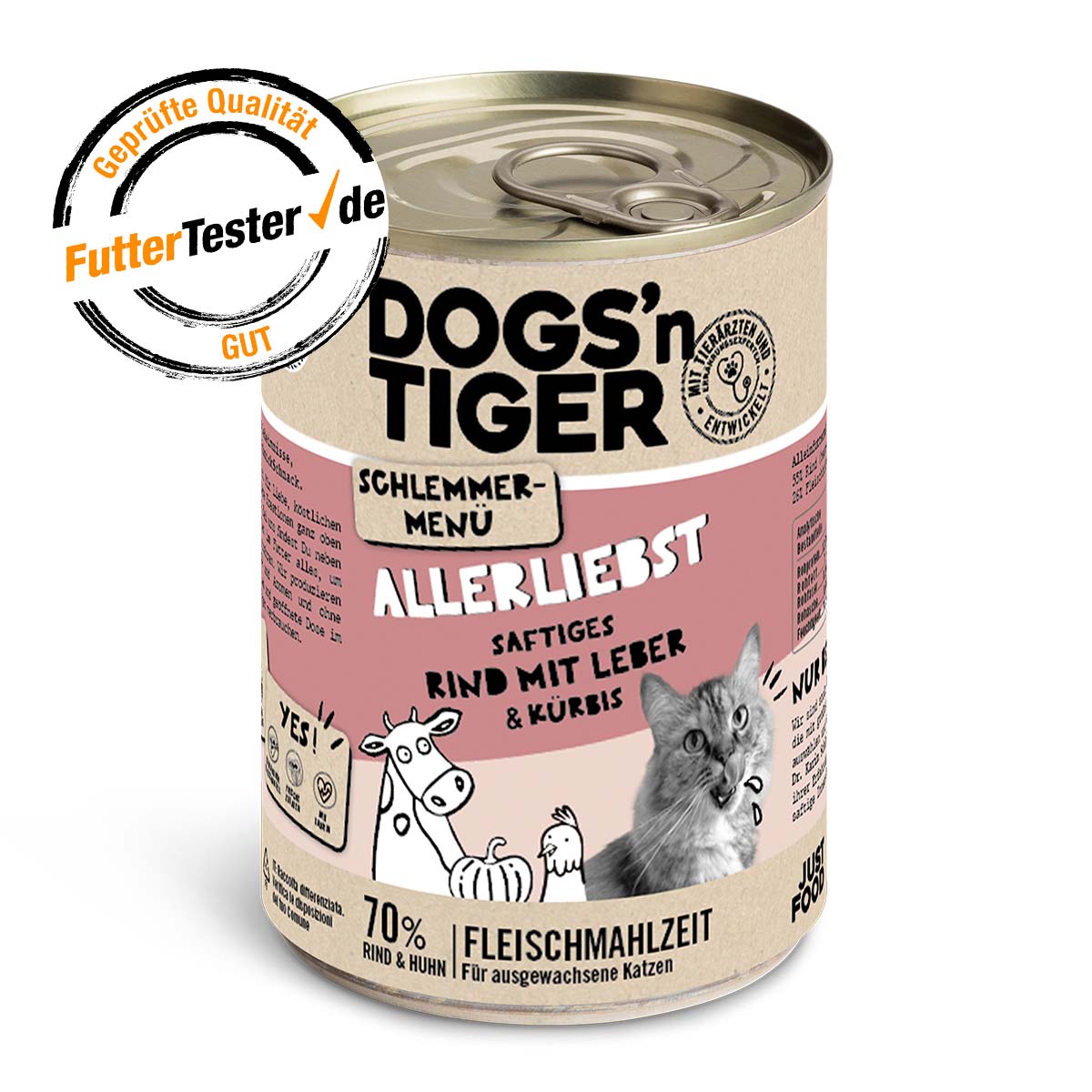Dogs'n Tiger Schlemmermenü Allerliebst Rind & Kürbis bei ZooRoyal