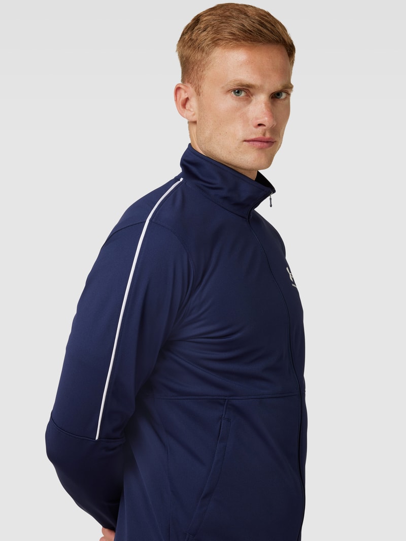 Trainingsjacke mit Label-Print Modell 'PIQUE TRACK JACKET' in marineblau