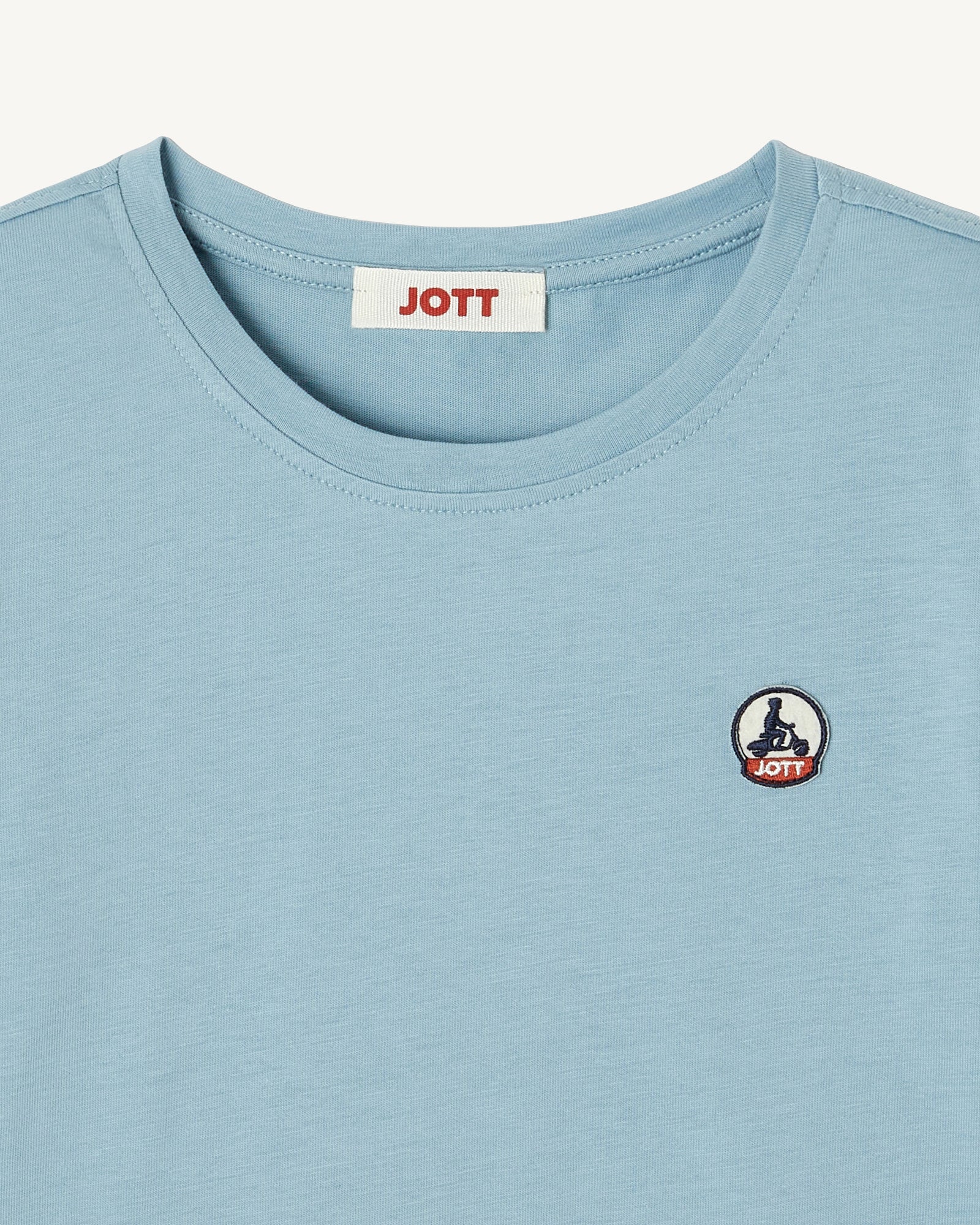 T-shirt enfant en coton biologique col rond Iceberg bleu Rio