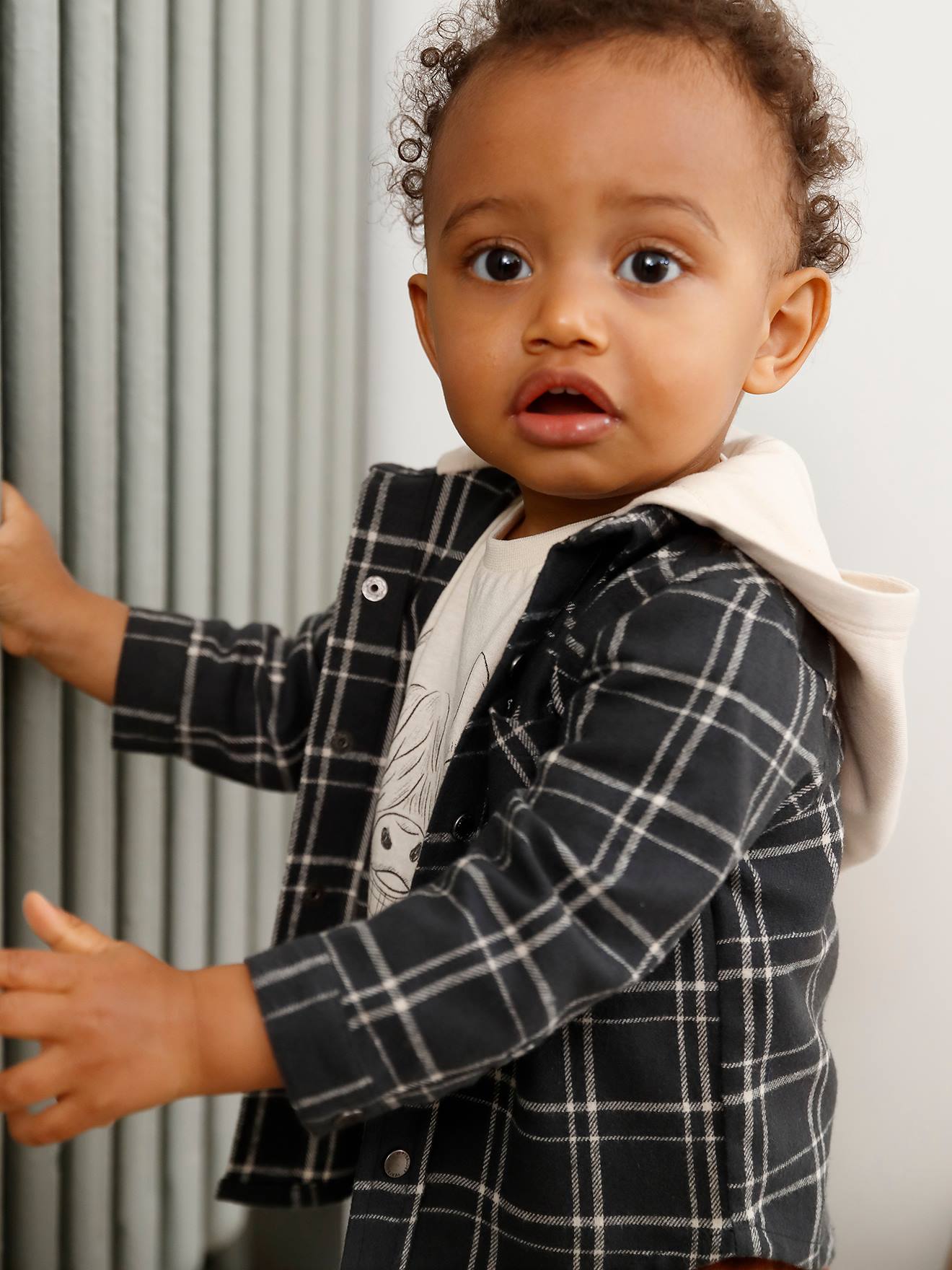 Chemise à carreaux bébé garçon carreaux rouille