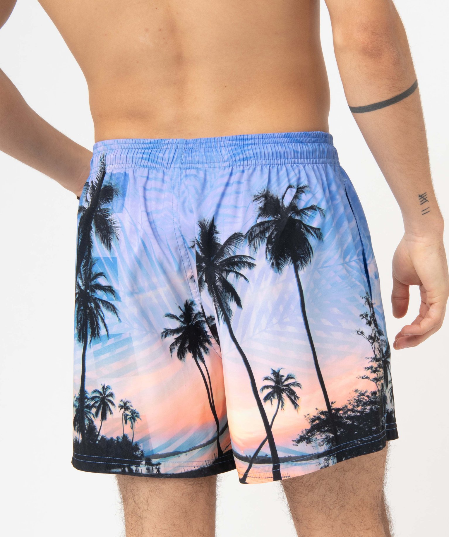 Short de bain homme à motifs palmiers imprime | GEMO