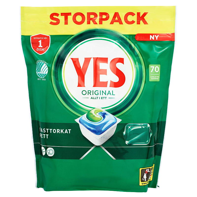 Yes Yes oppvasktablett 70 stk Original