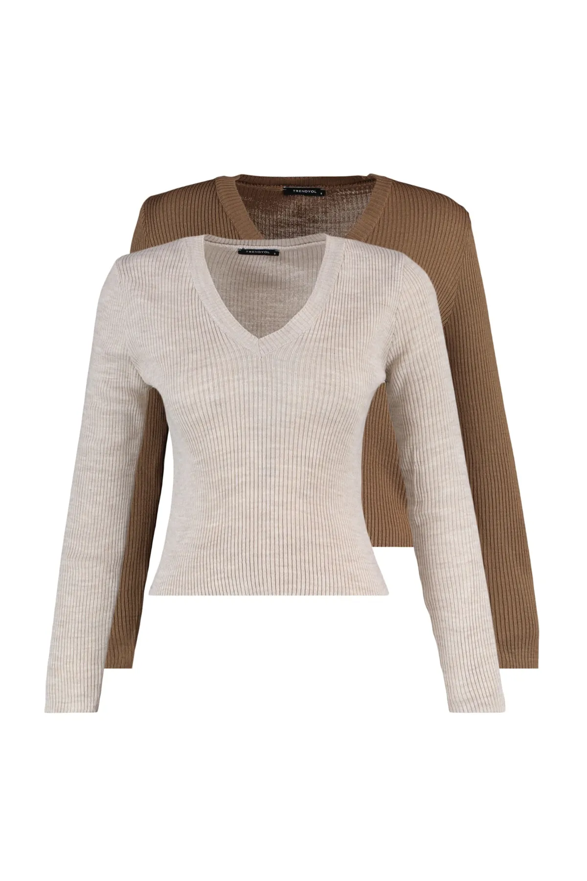 Trendyol Collection  Braun-Stein Strickpullover