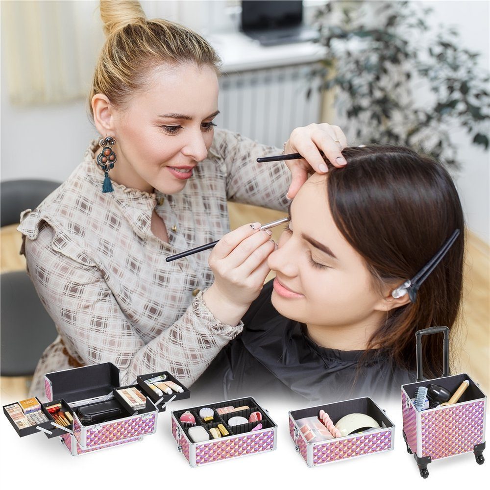 Yaheetech Kosmetikkoffer, Friseurkoffer Schminkkoffer Beauty Case