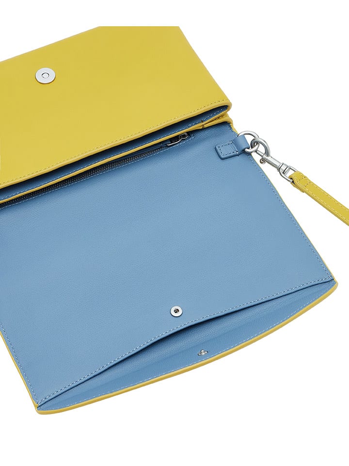 LIEBESKIND BERLIN Leder-Umhängetasche in Gelb - (B)27,5 x (H)17 x (T)2 cm günstig kaufen onesize