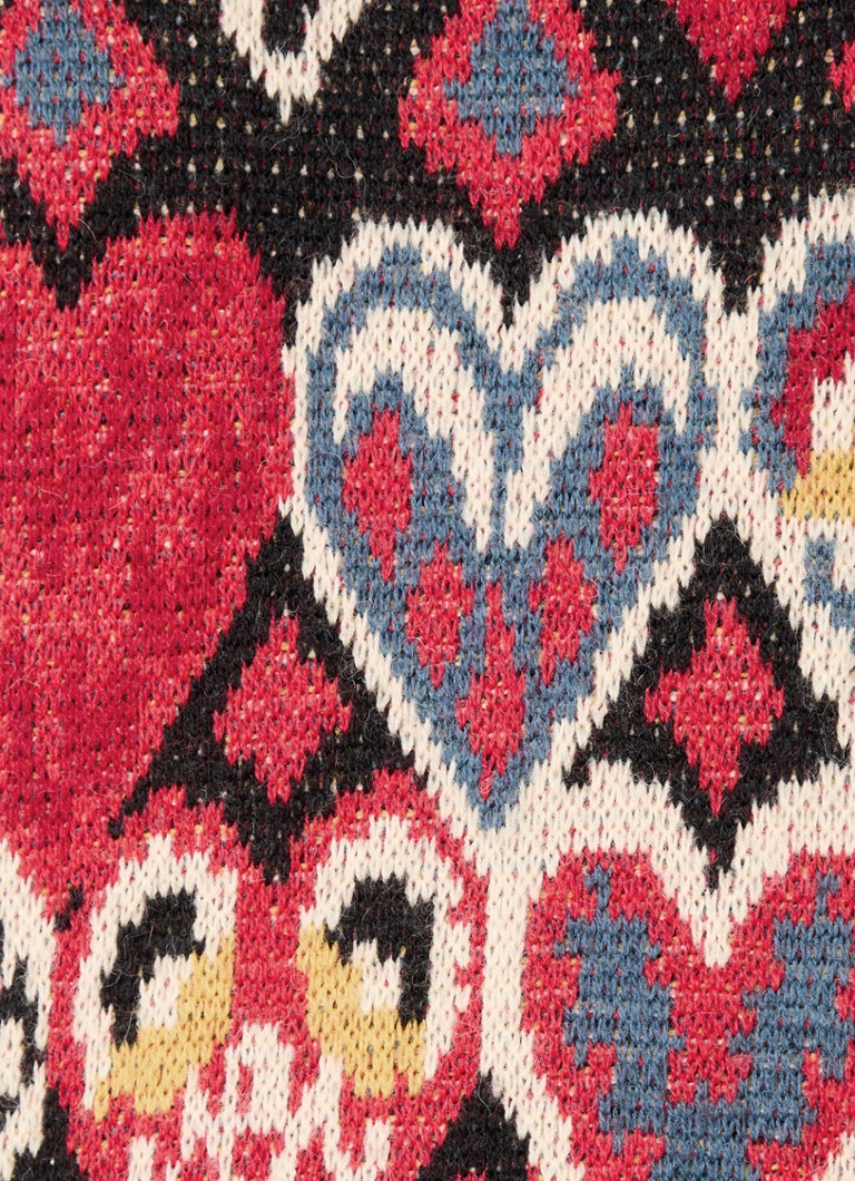 Farm Rio  Hearts Ikat grofgebreide trui in wolblend met ingbereid patroon