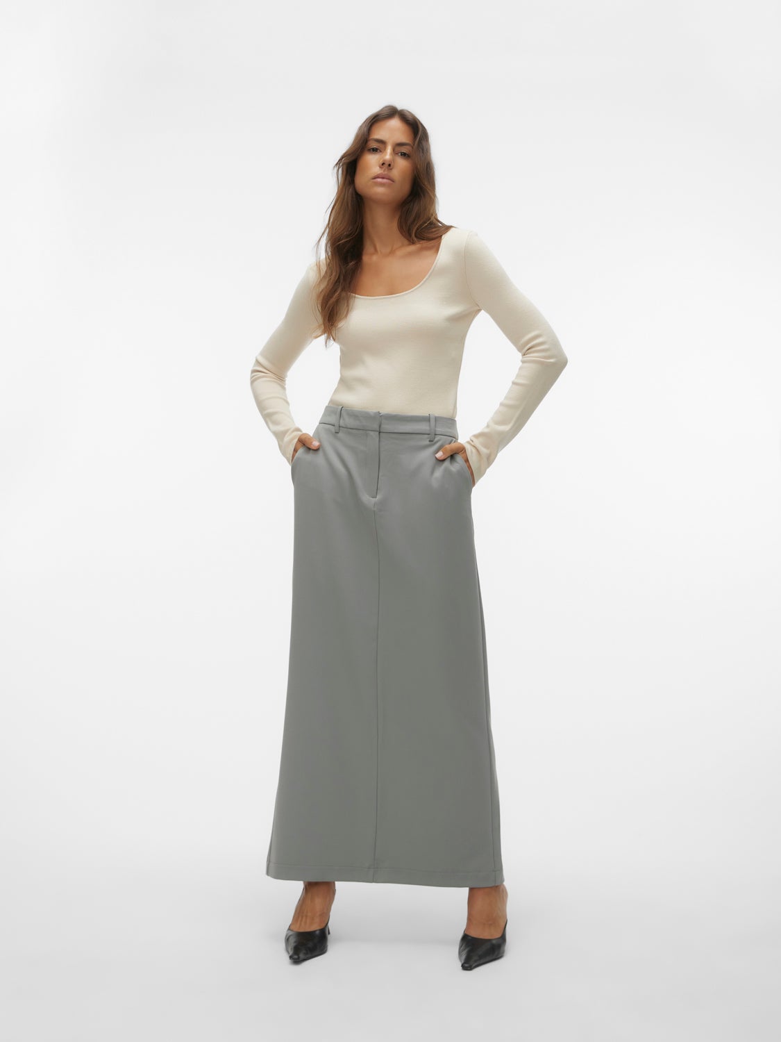VMMATHILDE Mittlere Taille Langer Rock