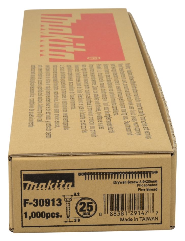 Makita Zubehör F-30913 Trockenbauleiste 3,9 x 25 mm 1000 Stück
