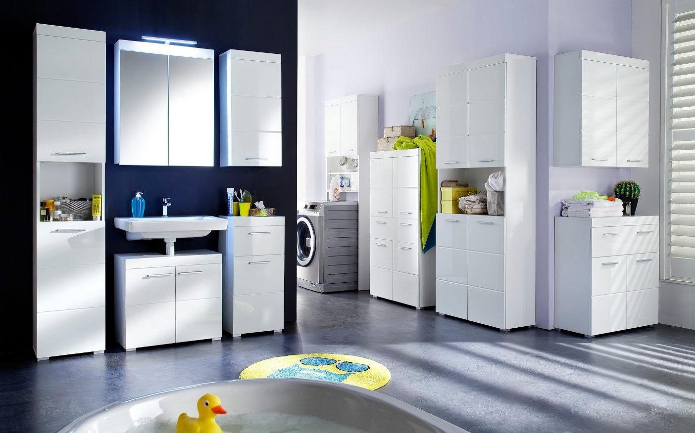 INOSIGN Midischrank Avena Breite 73 cm, Badezimmerschrank mit 1 großen Schubkasten und 4 Türen