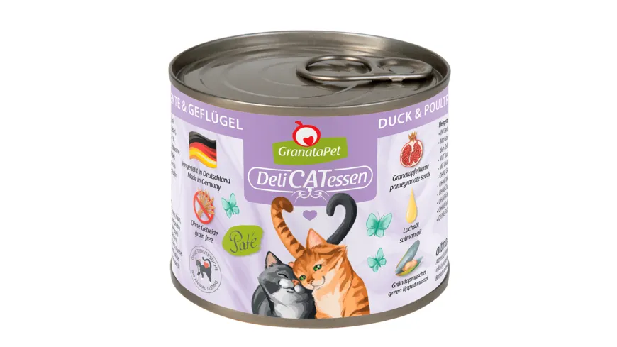 GranataPet Katzennassfutter Ente und Geflügel 200 g
