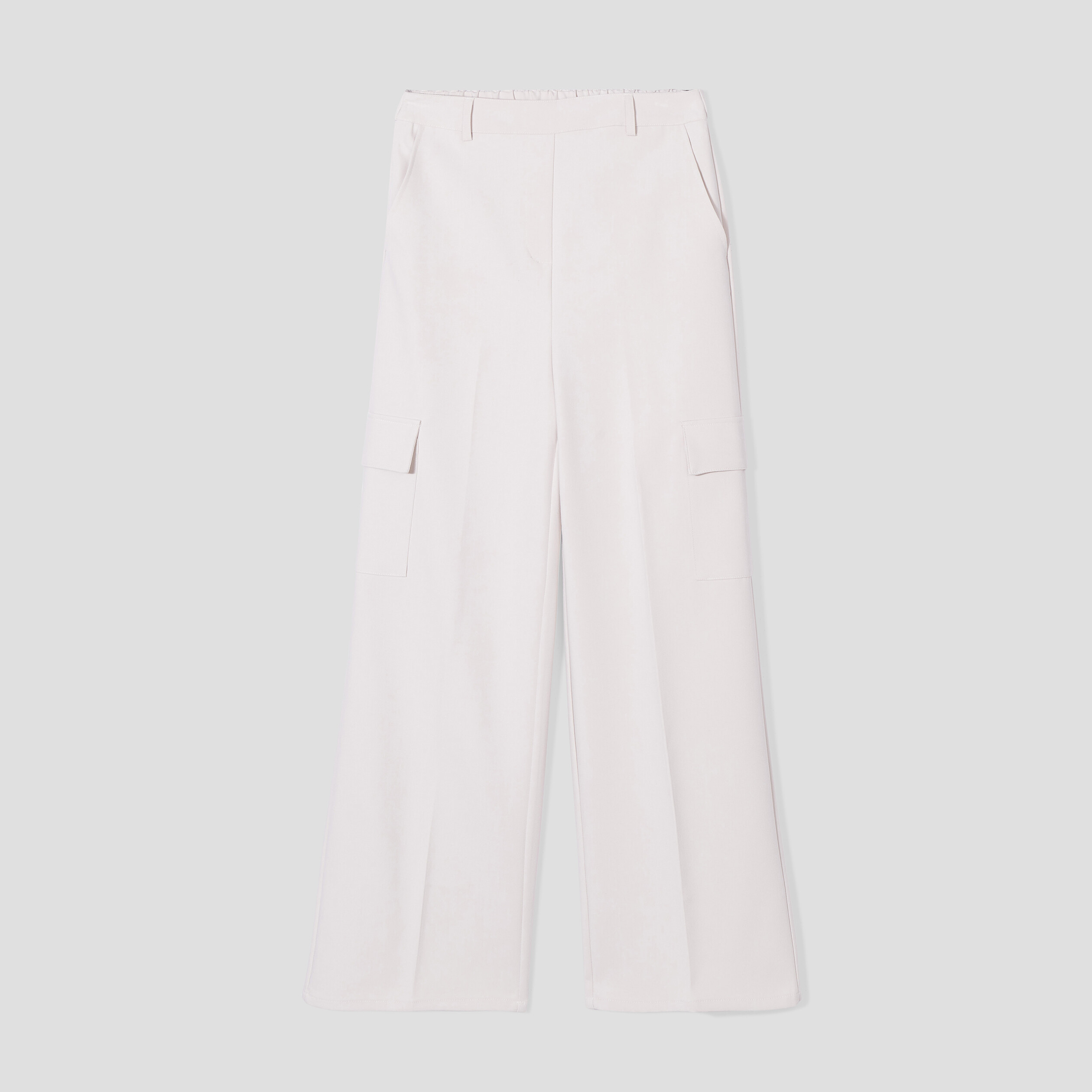 Pantalon large cargo à pinces gris femme | La Halle