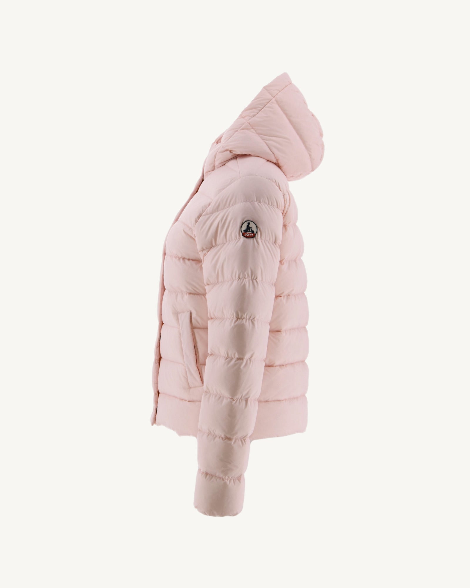Doudoune droite à capuche Rose clair Jane