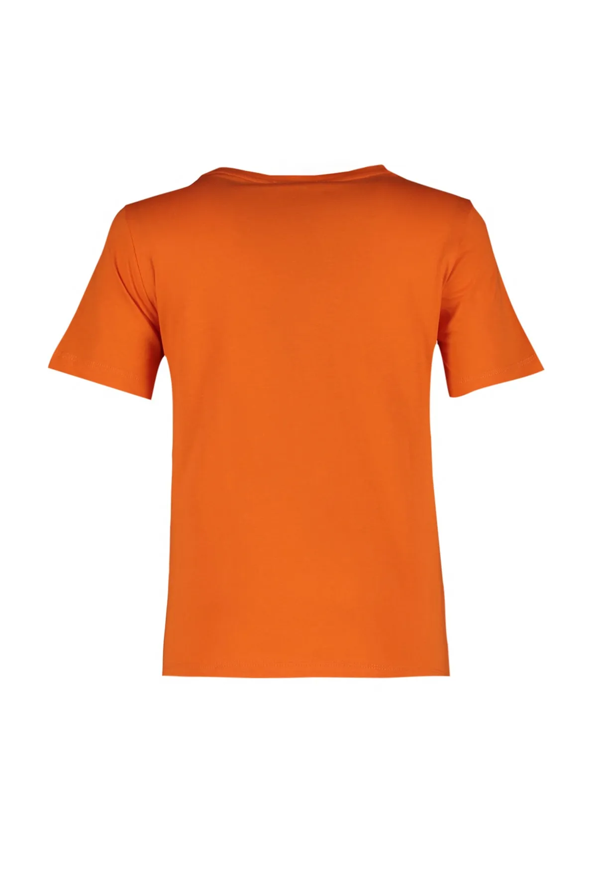 Trendyol Collection  Orangefarbenes Basic-Strick-T-Shirt mit Rundhalsausschnitt aus 100 % Baumwolle TWOSS23TS00000