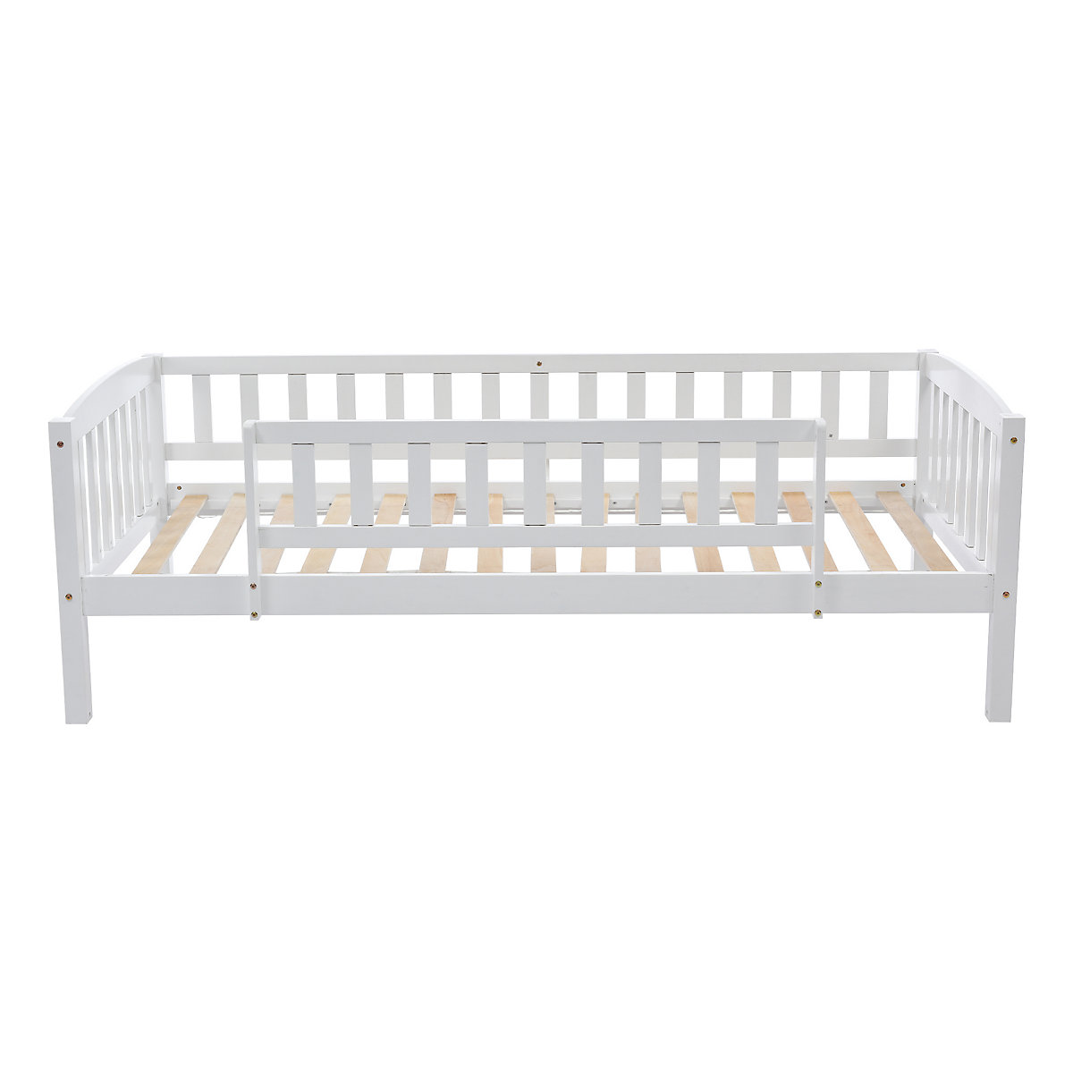 Etagenbett mit Rutsche, Niedriger Kinderbett Etagenbettrahmen Massives Kiefernbett 90 x 200 cm