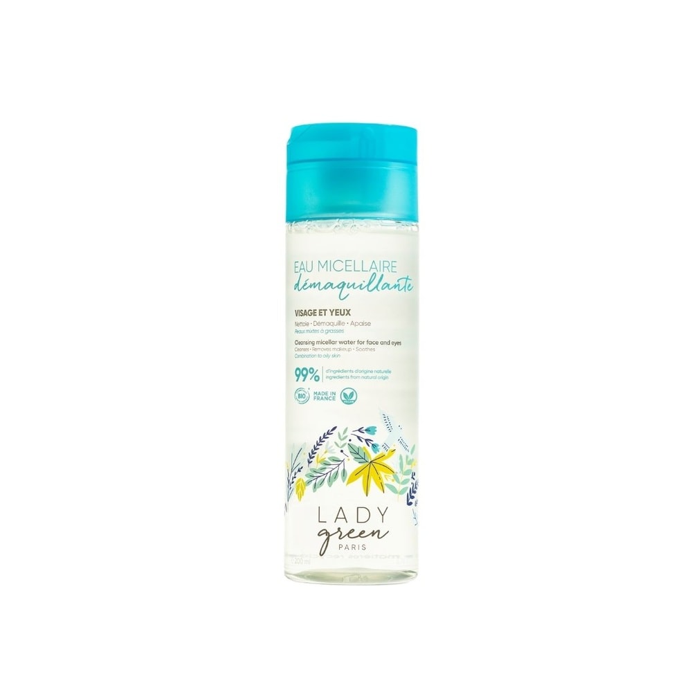 Lady Green Eau micellaire démaquillante visage et yeux Eau micellaire