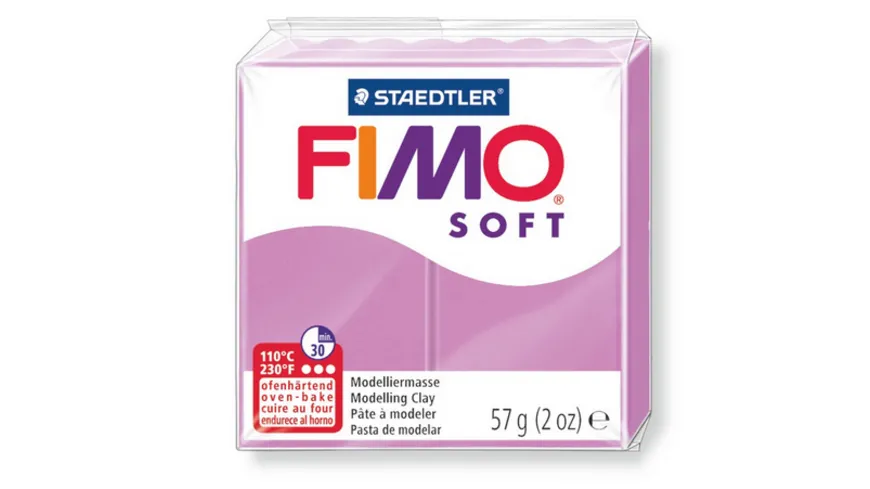 STAEDTLER FIMO - 8020-62 soft Ofenhärtende Modelliermasse lavendel 57 g
