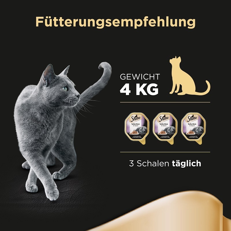 Sheba Nassfutter Sheba Selection in Sauce 22x85g mit Kalbshäppchen