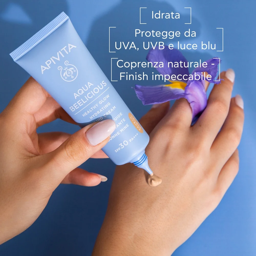 Aqua Beelicious Healthy Glow vlažilna fluidna krema SPF30 - Vlažilna dnevna krema za obraz