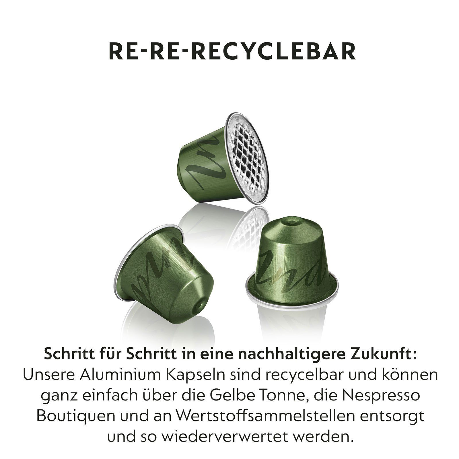 Krups Kapselmaschine XN630 Citiz Platinum & Milk, 100 ORIGINALE NESPRESSO-KAPSELN