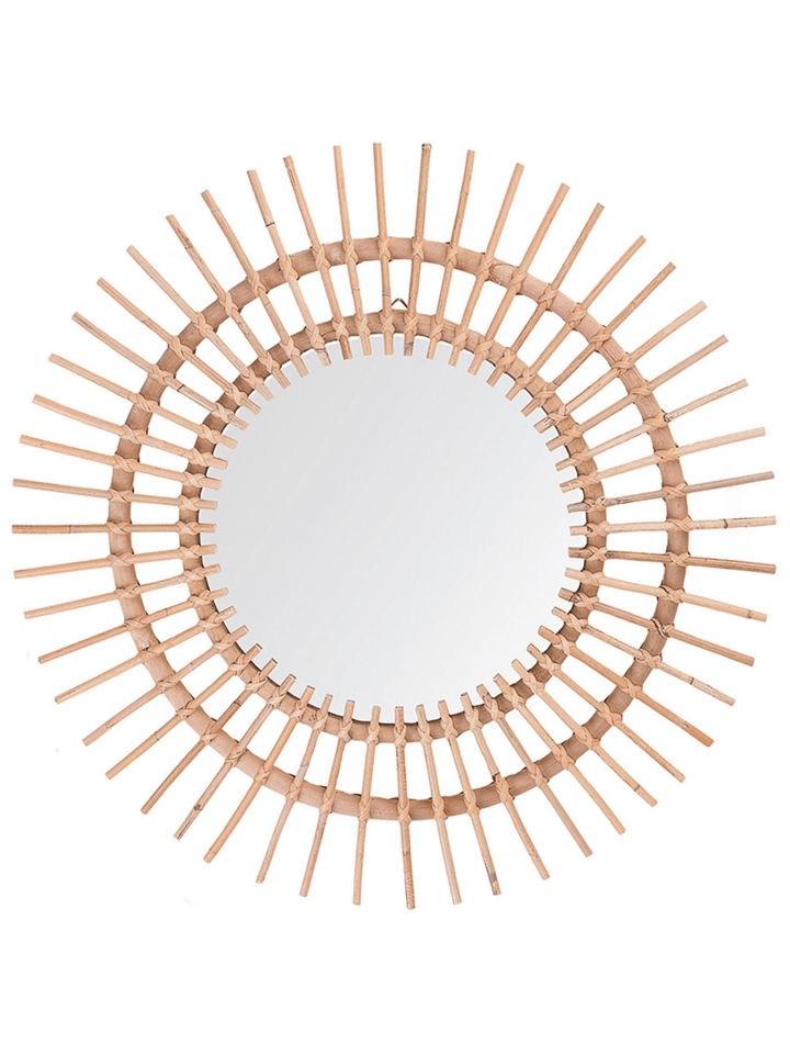 Beliani Dekospiegel STENEN in /Beige - (W) 76 x (H) 76 x (L) 3 cm günstig kaufen onesize