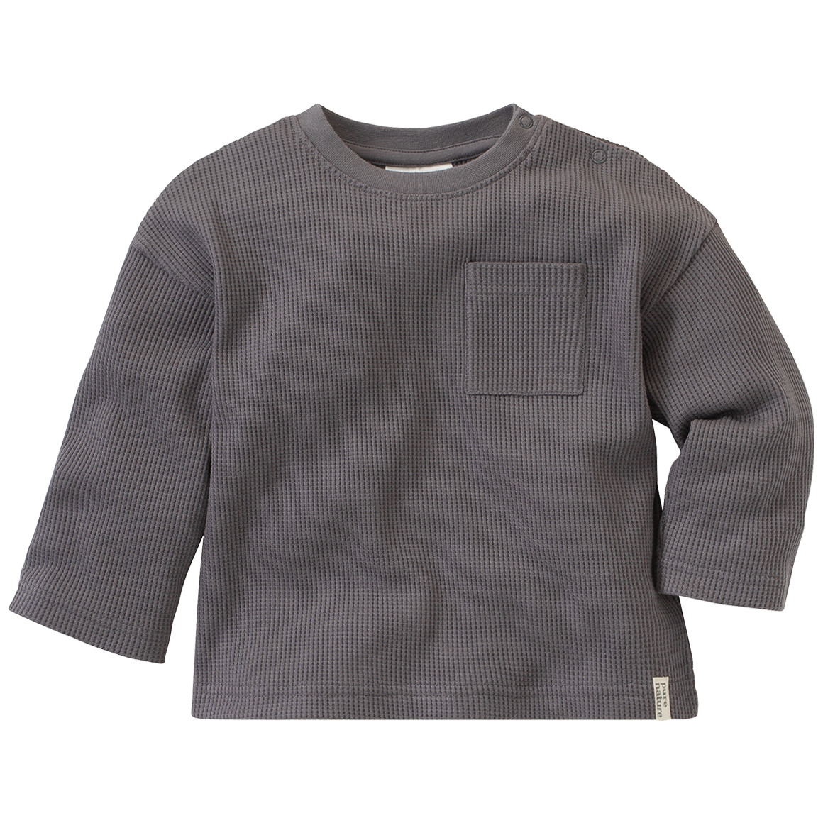 2 Baby Langarmshirts aus Waffel-Piqué