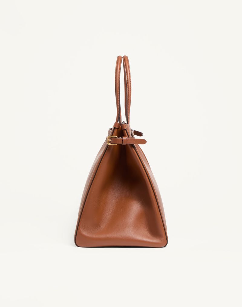 Bolsa de compras Valentino Garavani Antibes média em couro de bezerro