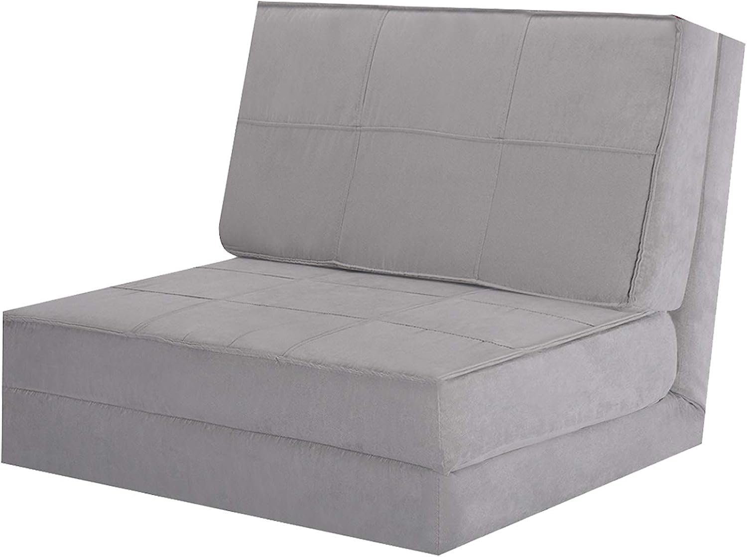 KOMFOTTEU Sofa Bodensofa Klappsofa, mit 5 Winkelstufen, mit Schlaffunktion
