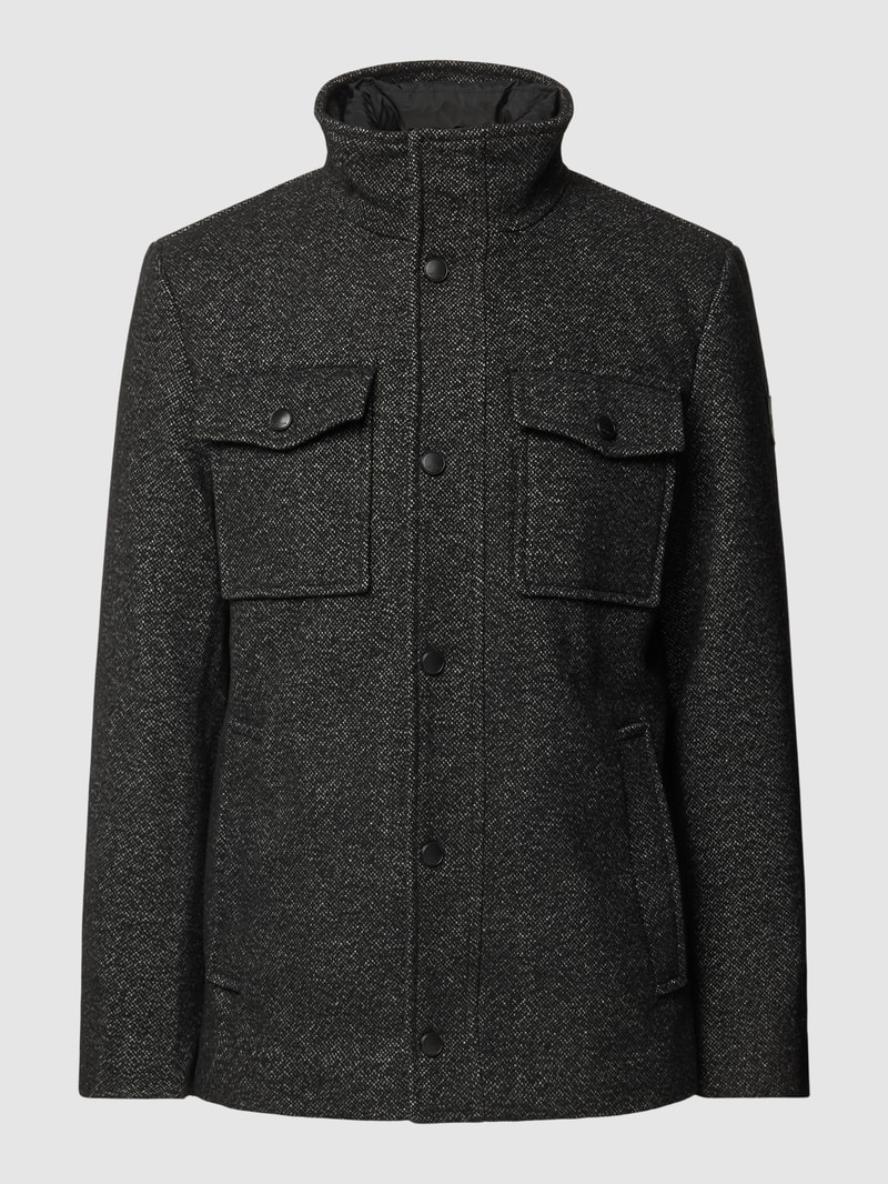 Jacke mit Stehkragen in anthrazit