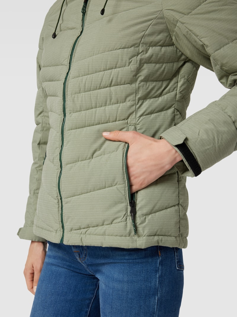Steppjacke mit Kapuze in lindgrün