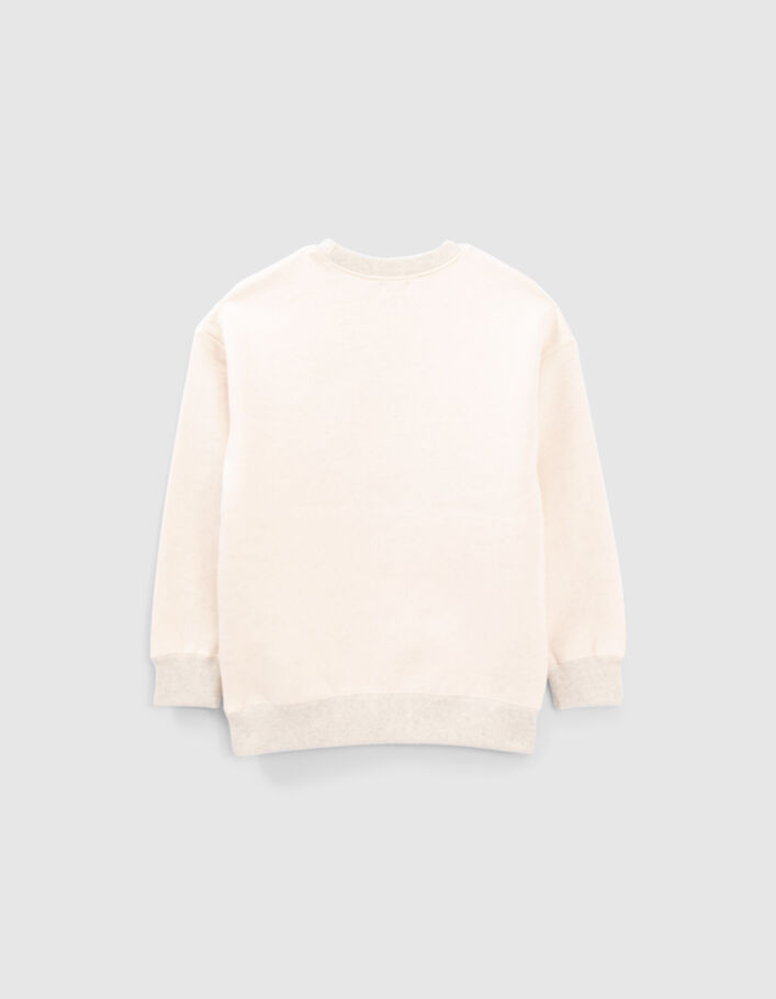 Sweat écru maxi broderie squelette-sneakers garçon