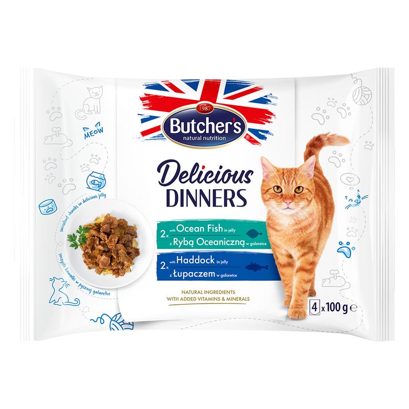 Megapack Butcher's Delicious Dinners Katze 64 x 100 g | bitiba.de