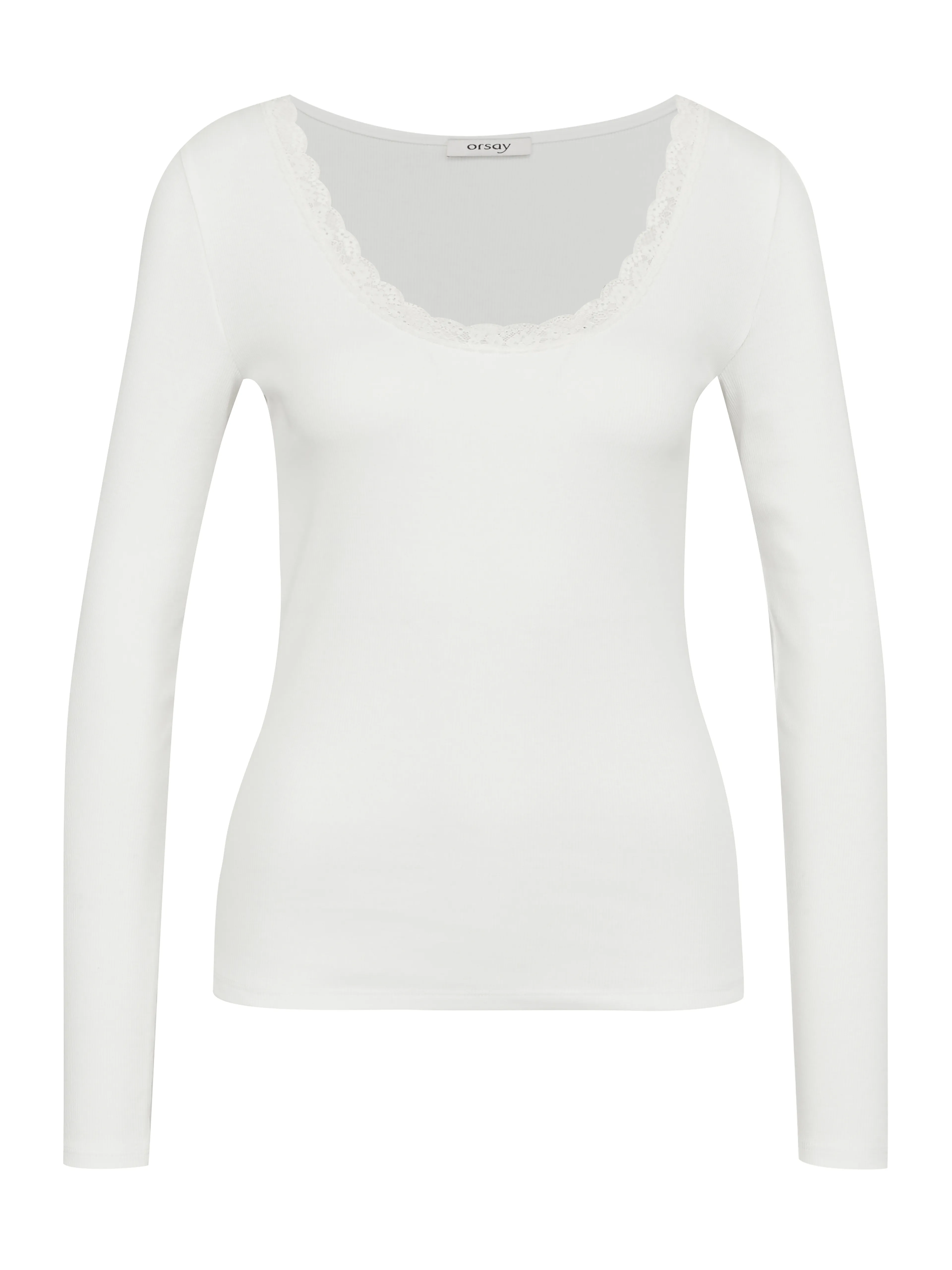 Weißes Langarm-T-Shirt für Frauen ORSAY