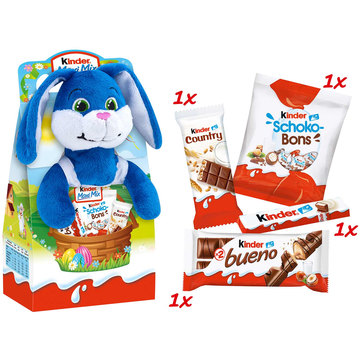 kinder Maxi Mix Plüschtier 'Harry Hase' 133g