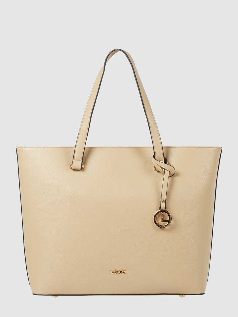 Shopper in Leder-Optik Modell 'Filippa' in stein