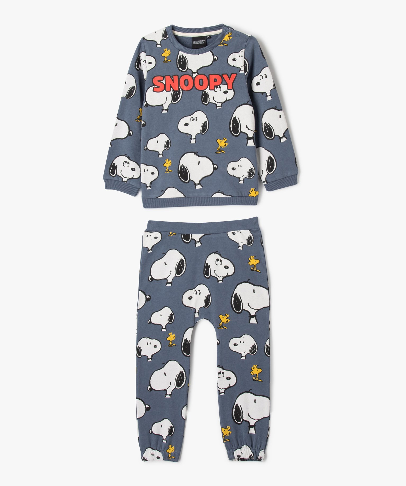 Ensemble 2 pièces avec motifs Snoopy bébé Garçon - Peanuts bleu | GEMO