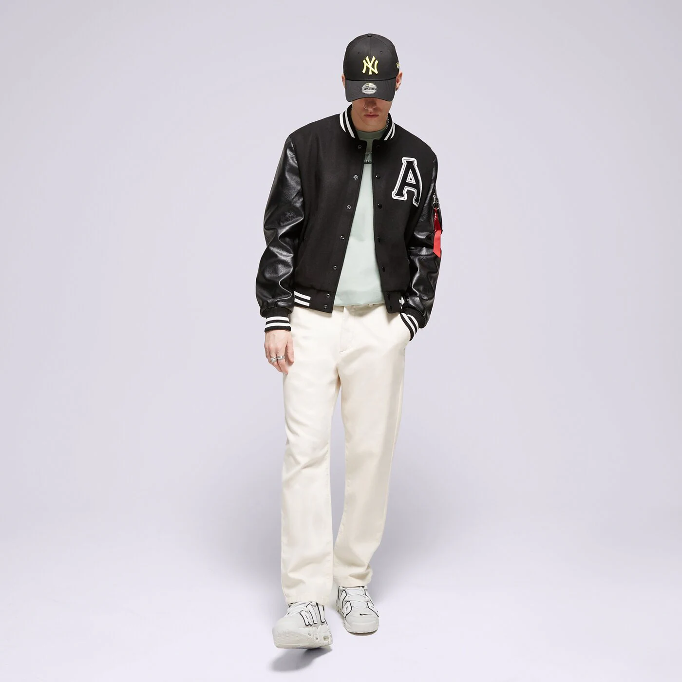 ALPHA INDUSTRIES JACKE PU COLLEGE JACKET Schwarz