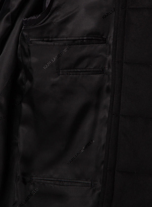 KARL LAGERFELD, Sakko, Material-Mix, nachtblau