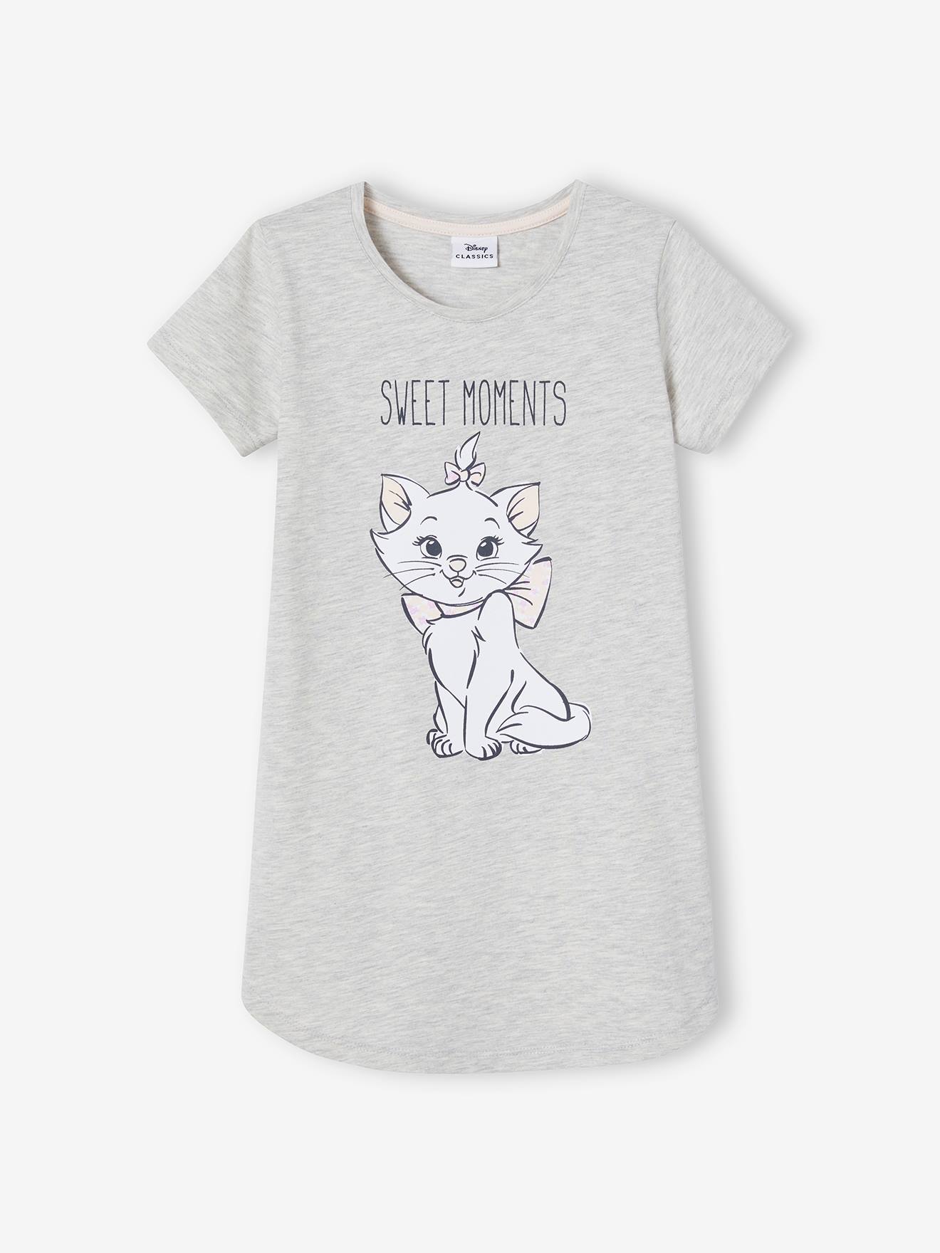 Chemise de nuit fille DS® Marie les Aristochats gris clair chine