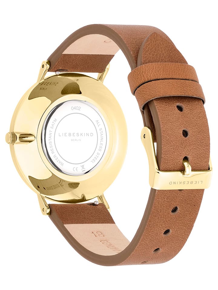 Liebeskind Quarzuhr in Hellbraun/ Gold/ Weiß günstig kaufen onesize