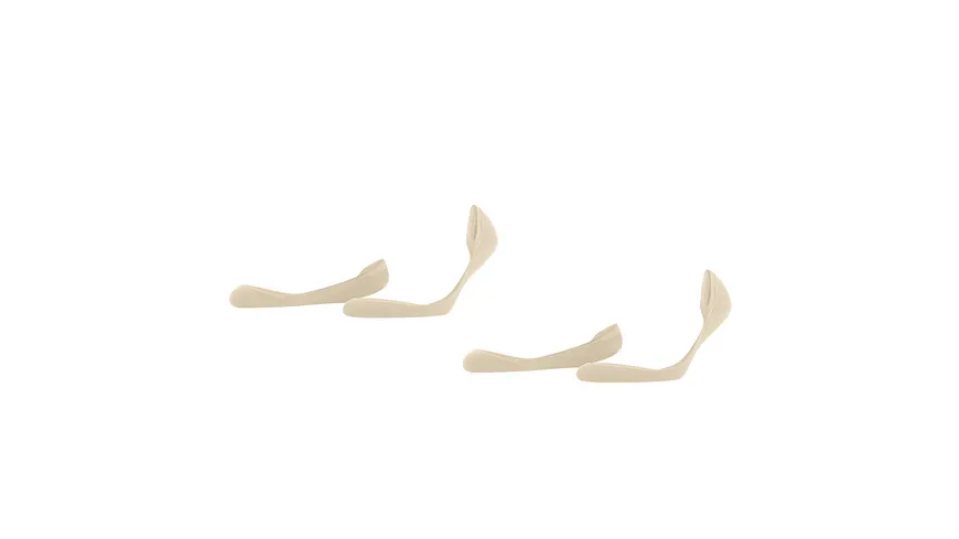 ESPRIT Damen Füßlinge Solid Low 2er Pack cream