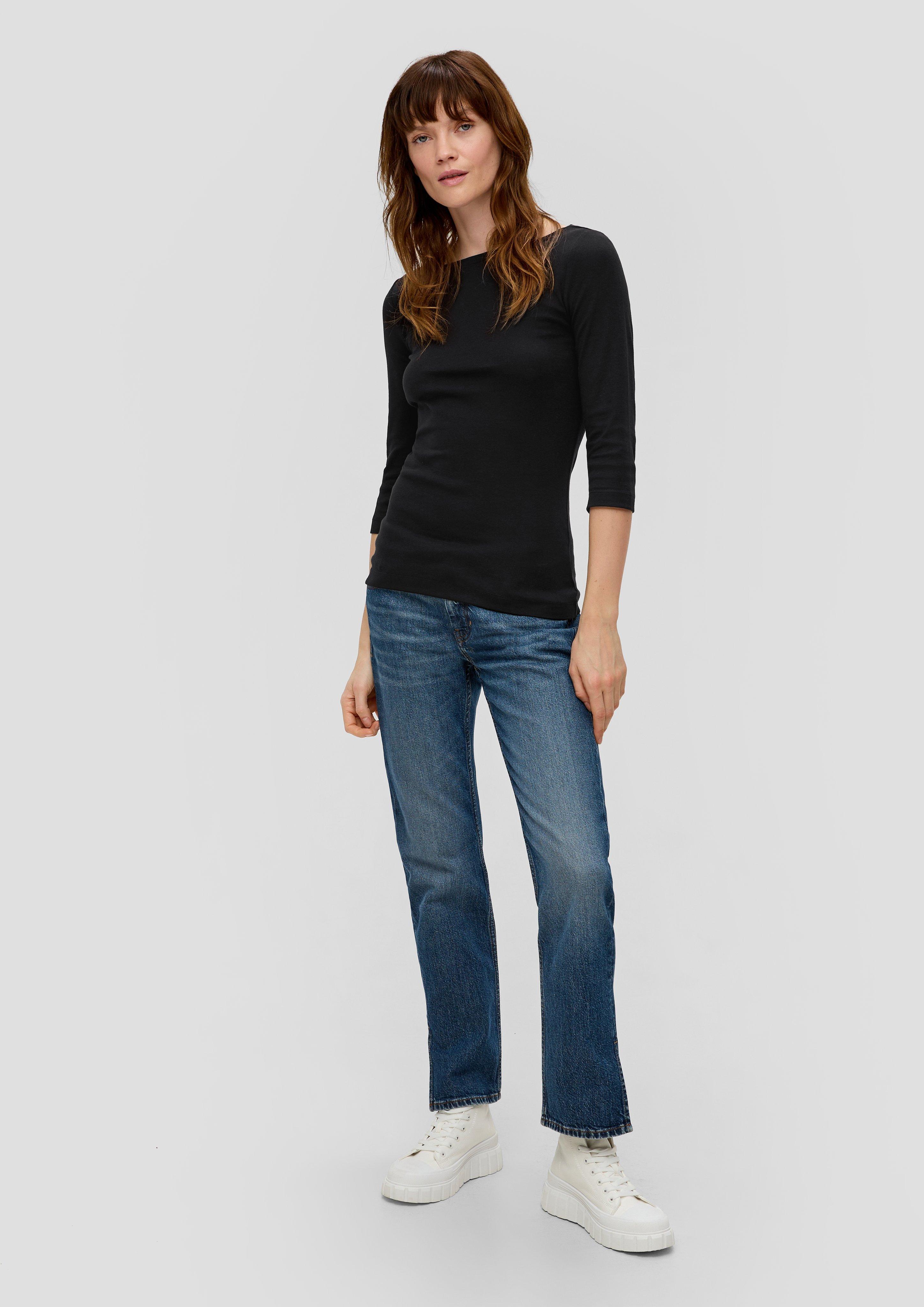 Rippshirt mit 3/4-Ärmeln  2145862-9999