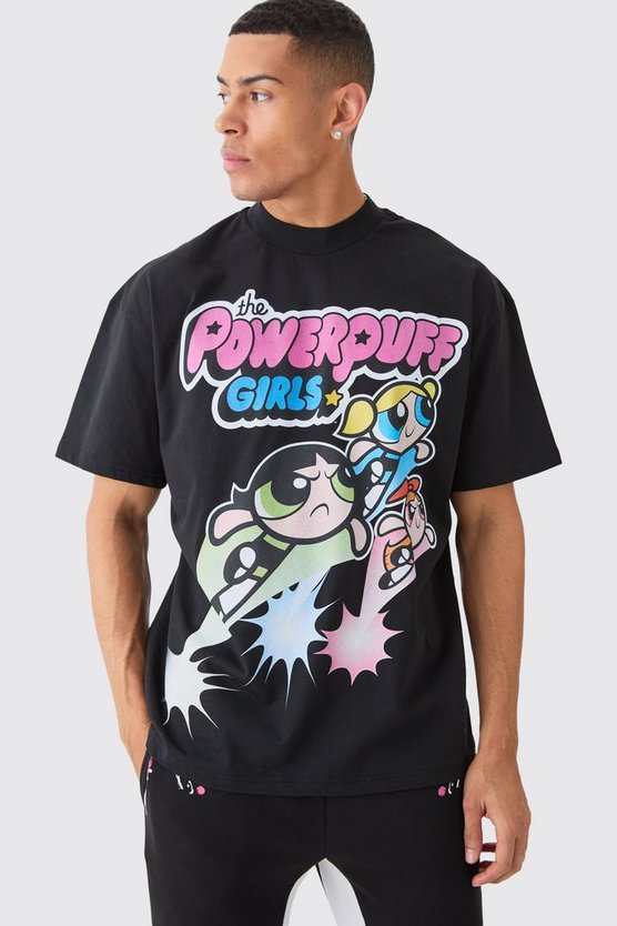 Oversize T-Shirt mit lizenziertem Powerpuff Girls Print