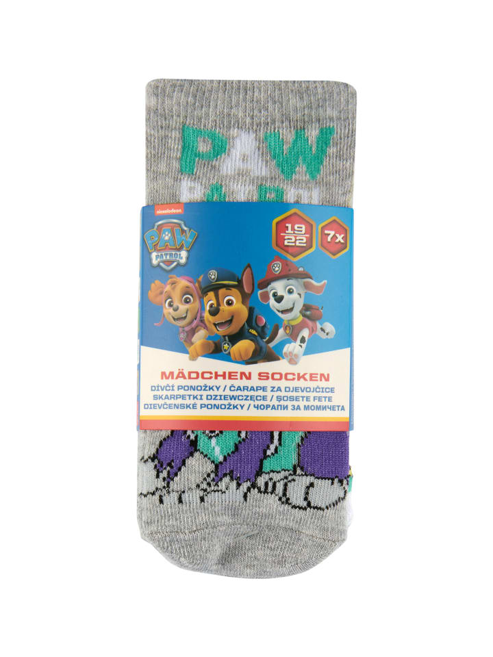 ONOMATO! 7er-Set: Socken Sneaker Paw Patrol Skye und Everest in Mehrfarbig günstig kaufen