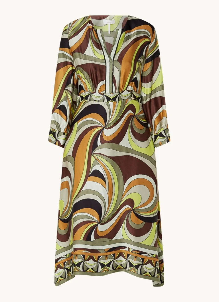 Rochie midi tunică din satin Cinque Ciikarus cu buzunare laterale