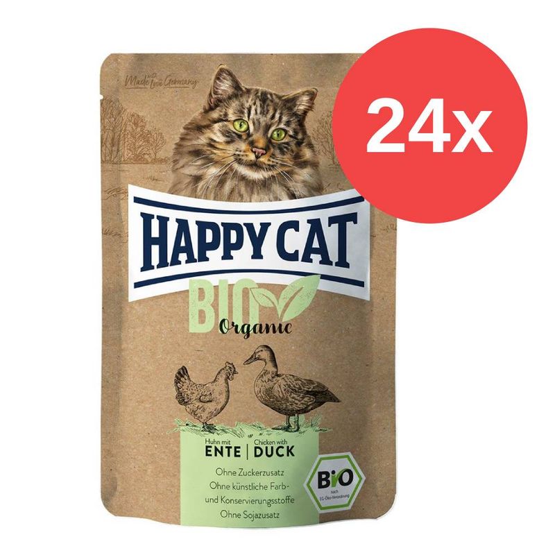 Sparpaket Happy Cat Bio Pouch 24 x 85 g zu TOP-Preisen | bitiba %